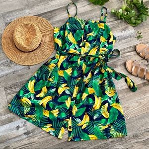 Old Navy Tropical Print Tie-Waist Sundress